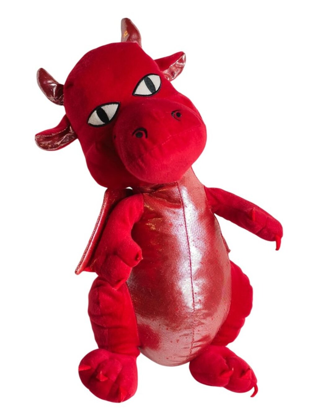 Great Wolf Lodge Red Dragon 19" Plush Fiesta Metallic Wings Tail Stuffed Animal